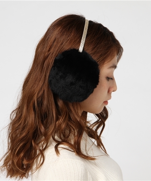 YVES SALOMON ブラック イヤーマフ　未使用品 YVES SALOMON（イブサロモン）の「YVES SALOMON イヤーマフ