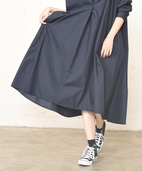 新色登場】オーバーフレアスキッパーシャツワンピース（シャツ