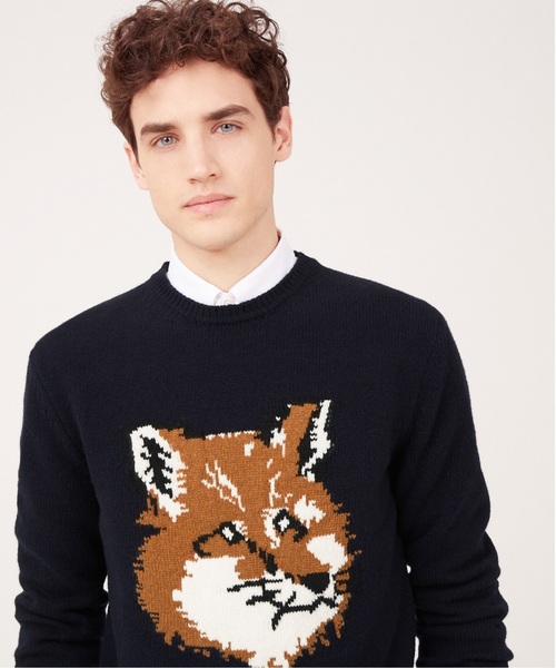 MAISON KITSUNE(メゾンキツネ)の「FOX HEAD PULLOVER(ニット 【SALE/10%OFF maison ニット HEAD FOX kitsune ニット/セーター