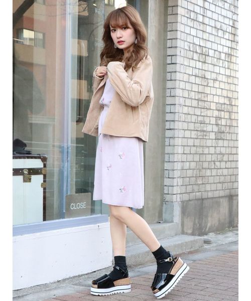 dazzlin(ダズリン)の「フェイクスエードカラーライダース(ライダースジャケット・レディース・ベージュ/ピンク/ブルー・SMALL/MEDIUM)」の21枚目の写真