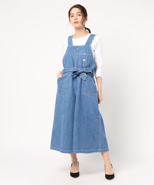 Lee（リー）の「【LEE】ALL IN ONE （つなぎ/オールインワン・レディース・ライトブルー/ネイビー・FREE）」の8枚目の写真