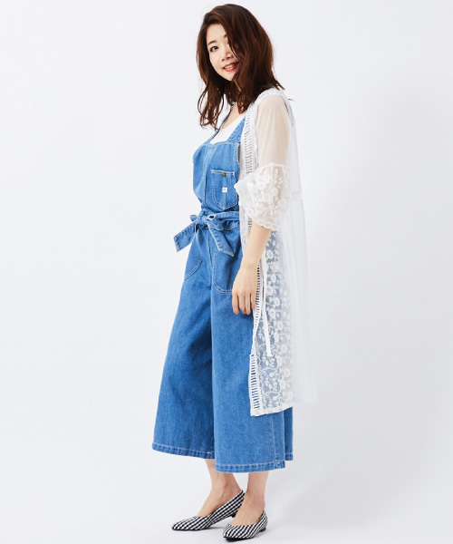 Lee（リー）の「【LEE】ALL IN ONE （つなぎ/オールインワン・レディース・ライトブルー/ネイビー・FREE）」の6枚目の写真