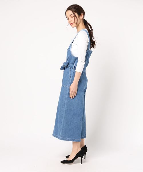 Lee（リー）の「【LEE】ALL IN ONE （つなぎ/オールインワン・レディース・ライトブルー/ネイビー・FREE）」の4枚目の写真