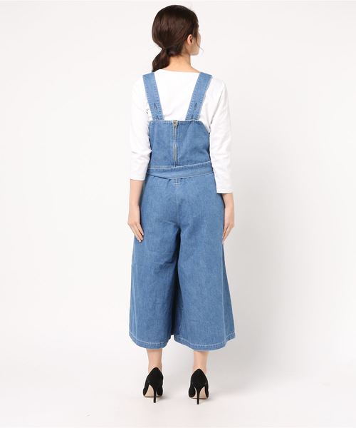 Lee（リー）の「【LEE】ALL IN ONE （つなぎ/オールインワン・レディース・ライトブルー/ネイビー・FREE）」の3枚目の写真