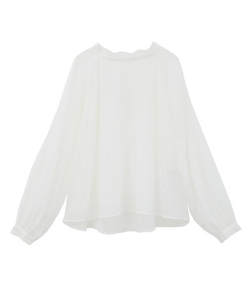 Luz Llena（ラズレナ）の「シフォンプリーツブラウス（シャツ/ブラウス・レディース・ホワイト/ブラック・MEDIUM）」の9枚目の写真