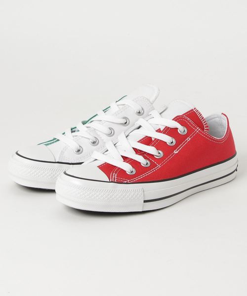 CONVERSE（コンバース）の「converse コンバース ALL STAR 100 PAIRFLAG SLIP OX オールスター 100 ペアフラッグ スリップ オックス 32862644 GREEN/WHITE/RED（スニーカー・メンズ・その他・10h/4/4h/5/5h/6h/7/7h/8/8h/9/9h）」の2枚目の写真