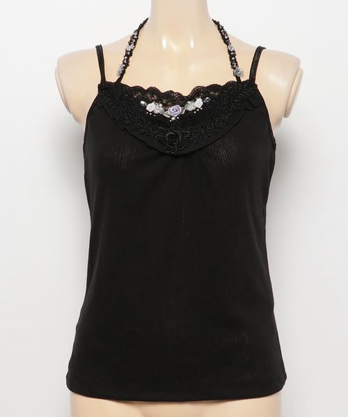 アクシーズファム♦デカリボン 巻きバラ ホルターネック キャミソール アクシーズファム♢デカリボン 巻きバラ ホルターネック