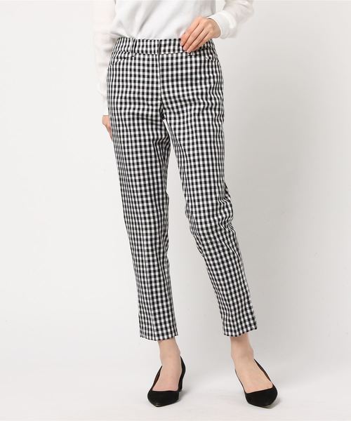 NATURAL BEAUTY BASIC（ナチュラルビューティーベーシック）の「ストレッチギンガムパンツ（その他パンツ・レディース・ブラック系その他・SMALL/X-SMALL/MEDIUM/LARGE）」の3枚目の写真