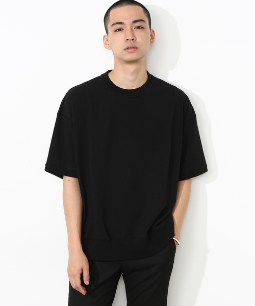 ADAM ET ROPE'（アダムエロペ）の「度詰めスウエット半袖Tシャツ（Tシャツ/カットソー・メンズ・ネイビー/ピンク/ホワイト/カーキ/ブラック・L/M）」の3枚目の写真