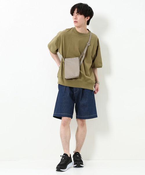 ADAM ET ROPE'（アダムエロペ）の「度詰めスウエット半袖Tシャツ（Tシャツ/カットソー・メンズ・ネイビー/ピンク/ホワイト/カーキ/ブラック・L/M）」の9枚目の写真