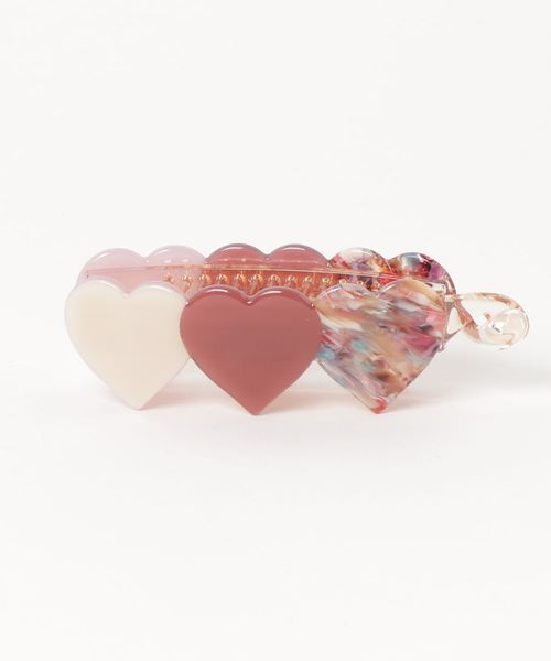 Three Four Time(スリーフォータイム)の「ハートアセチバナナクリップ(バレッタ/ヘアクリップ・レディース・ベージュ/ブラック/ネイビー・FREE)」の9枚目の写真