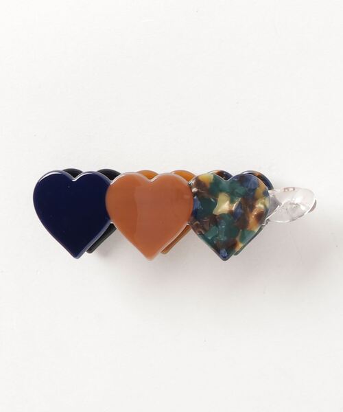 Three Four Time(スリーフォータイム)の「ハートアセチバナナクリップ(バレッタ/ヘアクリップ・レディース・ベージュ/ブラック/ネイビー・FREE)」の4枚目の写真