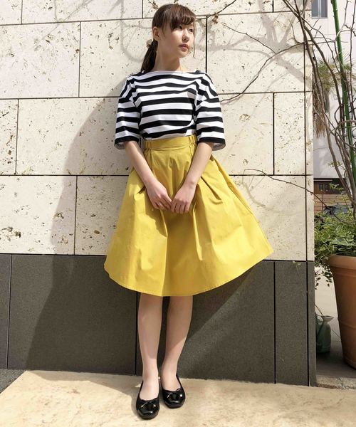 PICCIN(ピッチン)の「タック&ギャザーラウンドカットヴィヴィッドカラースカート(スカート・レディース・ネイビー/ピンク/マスタード・MEDIUM)」の11枚目の写真