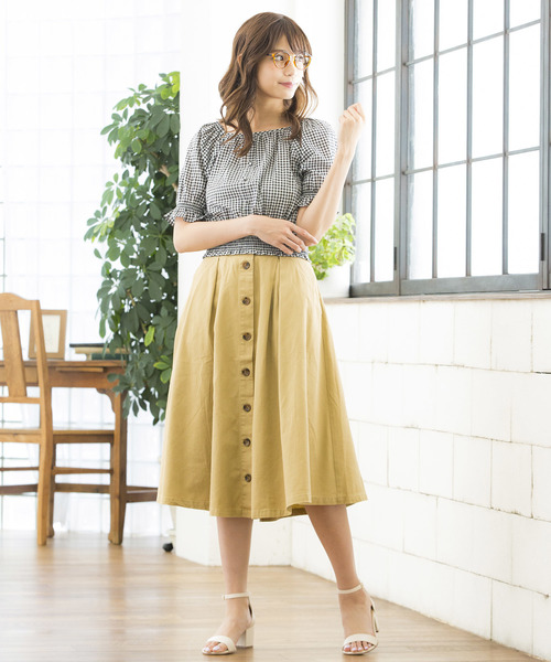 WEGO（ウィゴー）の「WEGO/チェックオフショルブラウス（シャツ/ブラウス・レディース・イエロー系その他3/ブラック系その他2/ブラウン系その他2・FREE）」の22枚目の写真