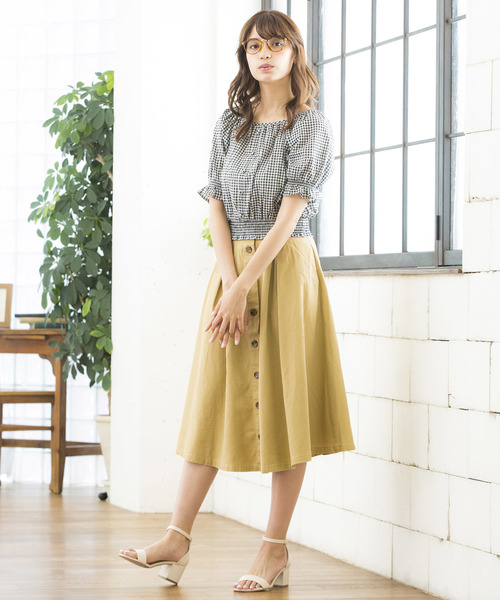 WEGO（ウィゴー）の「WEGO/チェックオフショルブラウス（シャツ/ブラウス・レディース・イエロー系その他3/ブラック系その他2/ブラウン系その他2・FREE）」の21枚目の写真