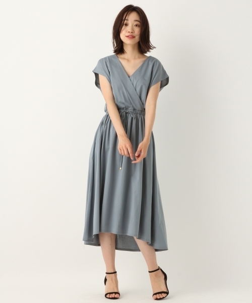 A part by（アパートバイ）の「WEB限定/CカシュクールSSワンピース 796918（ワンピース・レディース・ライトブルー/マスタード/ネイビー・FREE）」の20枚目の写真