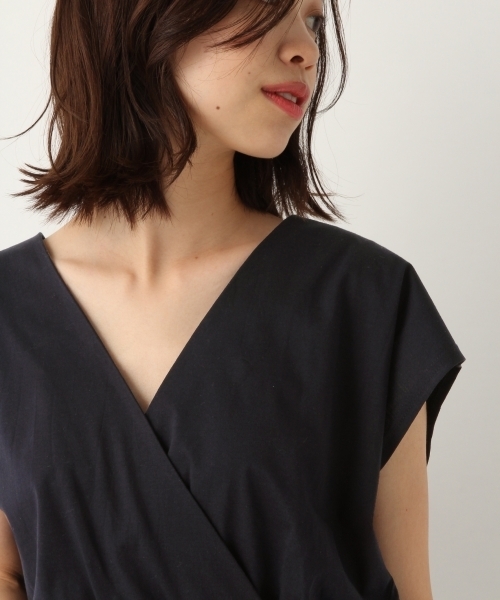 A part by（アパートバイ）の「WEB限定/CカシュクールSSワンピース 796918（ワンピース・レディース・ライトブルー/マスタード/ネイビー・FREE）」の14枚目の写真