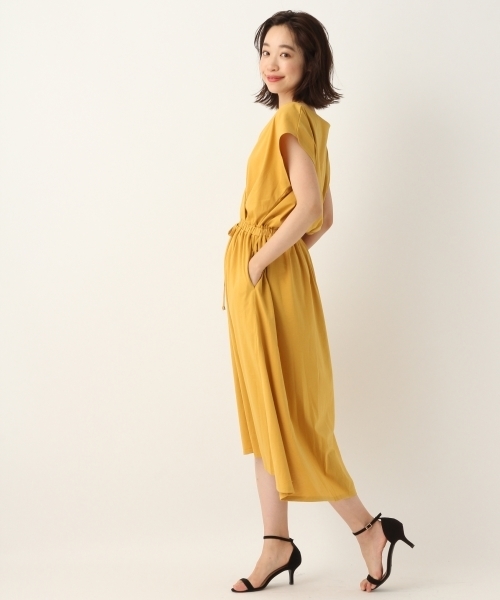 A part by（アパートバイ）の「WEB限定/CカシュクールSSワンピース 796918（ワンピース・レディース・ライトブルー/マスタード/ネイビー・FREE）」の10枚目の写真