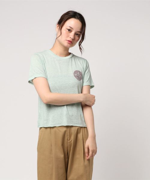 RVCA(ルーカ)の「RVCA レディース Tシャツ(Tシャツ/カットソー・レディース・グリーン系その他/ホワイト・SMALL/X-SMALL)」の3枚目の写真