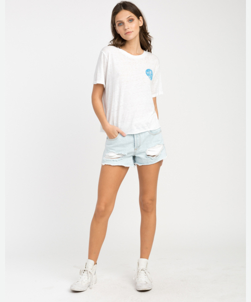 RVCA(ルーカ)の「RVCA レディース Tシャツ(Tシャツ/カットソー・レディース・グリーン系その他/ホワイト・SMALL/X-SMALL)」の6枚目の写真