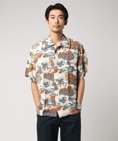 SUN SURF（サンサーフ）の「SUN SURF×ホクサイ / サンサーフ×葛飾北斎 : チュウシングラウチイリ #（シャツ/ブラウス・メンズ・ネイビー/ホワイト系その他・MEDIUM/LARGE）」の5枚目の写真