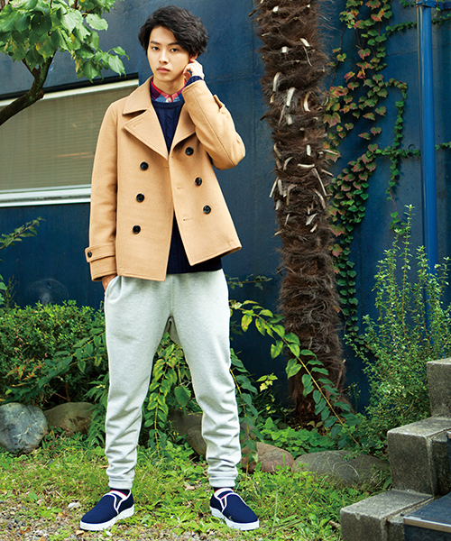 WEGO（ウィゴー）の「WEGO/メルトンPコート（ピーコート・メンズ・ブラック/ライトグレー/ダークグリーン/ネイビー/キャメル/ワイン・SMALL/MEDIUM/LARGE/X-LARGE）」の21枚目の写真