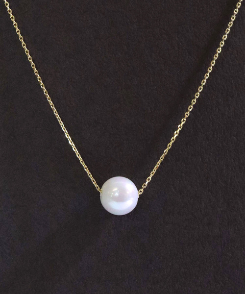 lily of the valley（リリーオブザバレイ）の「【silver925】一粒パールネックレス（ネックレス・レディース・ゴールド/シルバー・FREE）」の2枚目の写真