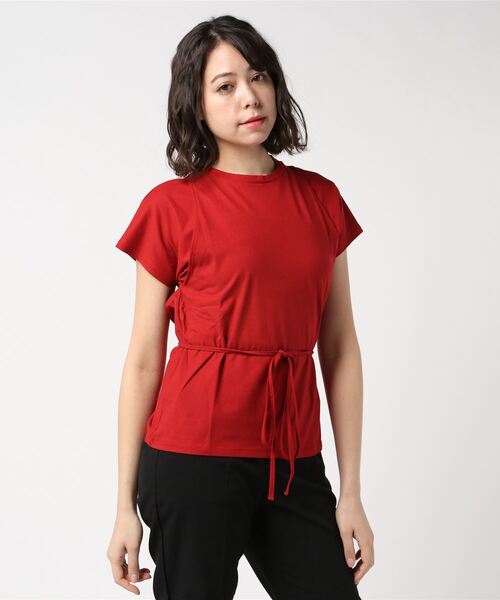 EARIH（アーリ）の「EARIH アーリ / layering T レイヤードTシャツ / CB1004（Tシャツ/カットソー・レディース・ホワイト/ブラウン/レッド/グリーン・FREE）」の16枚目の写真