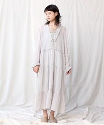 Ebonyivory エボニーアイボリー の 75dシフォンワッシャー ティアードロングワンピース ワンピース Wear