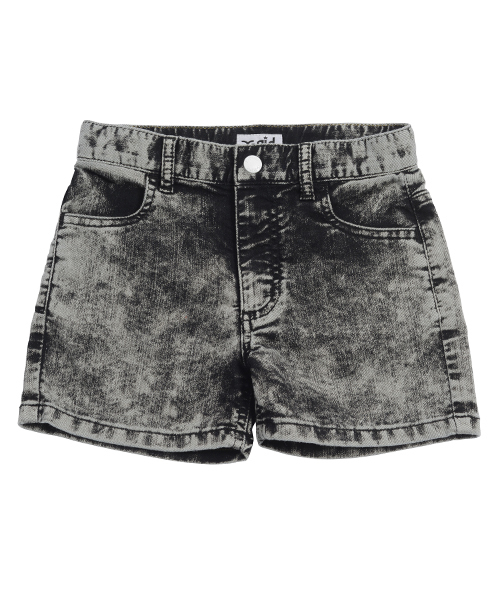 X-girl Stages（エックスガールステージス）の「EMBROIDERED  POCKET  BLEACH  HALF  JEAN (4T～7T)（デニムパンツ・キッズ・ブラック/インディゴブルー・4T/5T/6T/7T）」の12枚目の写真