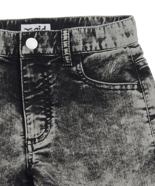 X-girl Stages（エックスガールステージス）の「EMBROIDERED  POCKET  BLEACH  HALF  JEAN (4T～7T)（デニムパンツ・キッズ・ブラック/インディゴブルー・4T/5T/6T/7T）」の13枚目の写真