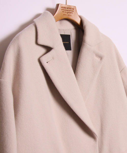 AMERICAN RAG CIE（アメリカンラグシー）の「モッサベロアフェミニンテーラードコート/AMR-dms-L132-CO071（その他アウター・レディース・ブラック/ピンクベージュ・FREE）」の13枚目の写真