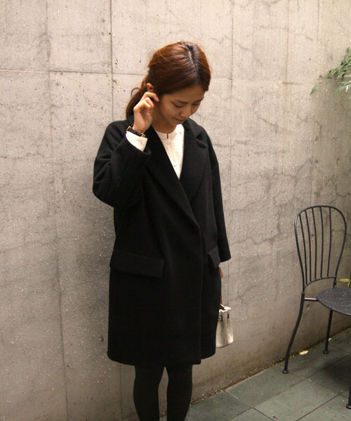 AMERICAN RAG CIE（アメリカンラグシー）の「モッサベロアフェミニンテーラードコート/AMR-dms-L132-CO071（その他アウター・レディース・ブラック/ピンクベージュ・FREE）」の8枚目の写真