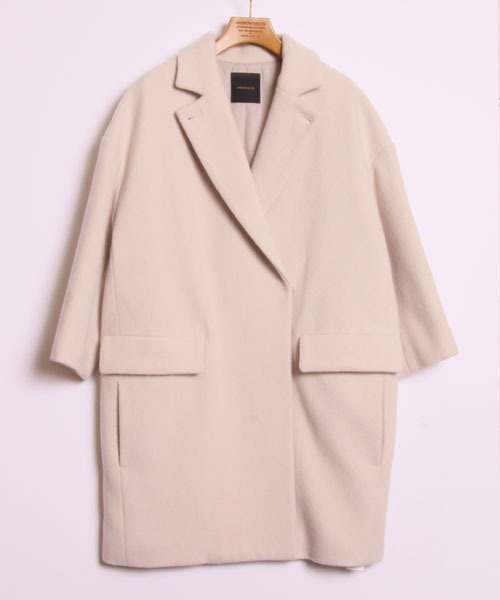 AMERICAN RAG CIE（アメリカンラグシー）の「モッサベロアフェミニンテーラードコート/AMR-dms-L132-CO071（その他アウター・レディース・ブラック/ピンクベージュ・FREE）」の9枚目の写真