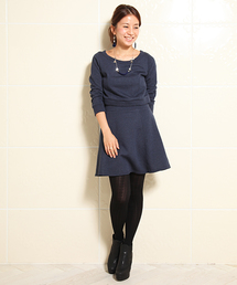 smork | 裏毛リブ切替ワンピース(ワンピース)