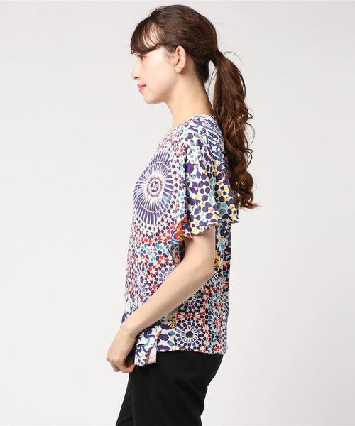 Desigual（デシグアル）の「パッチワーク ブラウス AGADIR（シャツ/ブラウス・レディース・ブルー・S/M/L/2L/SS/3L）」の4枚目の写真
