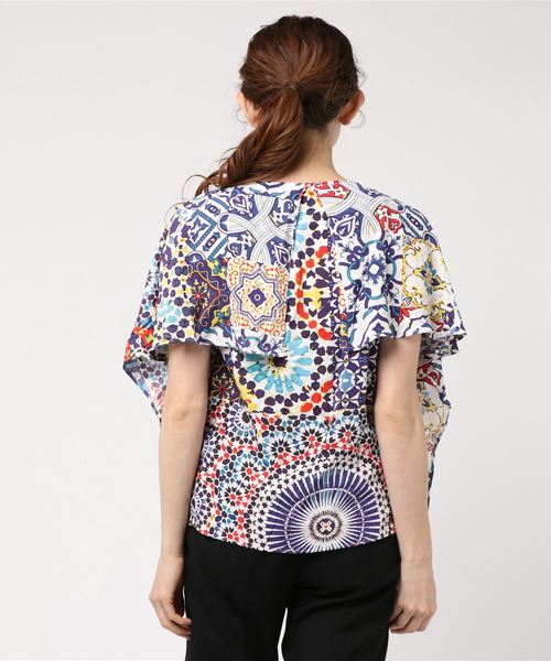 Desigual（デシグアル）の「パッチワーク ブラウス AGADIR（シャツ/ブラウス・レディース・ブルー・S/M/L/2L/SS/3L）」の6枚目の写真