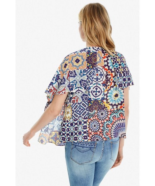 Desigual（デシグアル）の「パッチワーク ブラウス AGADIR（シャツ/ブラウス・レディース・ブルー・S/M/L/2L/SS/3L）」の8枚目の写真