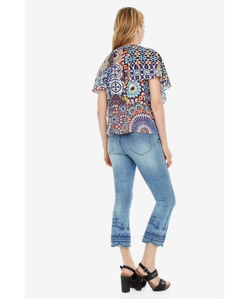 Desigual（デシグアル）の「パッチワーク ブラウス AGADIR（シャツ/ブラウス・レディース・ブルー・S/M/L/2L/SS/3L）」の7枚目の写真