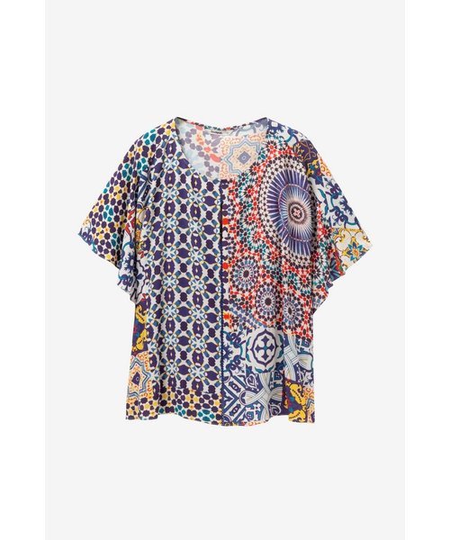 Desigual（デシグアル）の「パッチワーク ブラウス AGADIR（シャツ/ブラウス・レディース・ブルー・S/M/L/2L/SS/3L）」の10枚目の写真