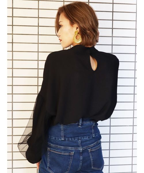 EMODA（エモダ）の「バルーンスリーブトップス（シャツ/ブラウス・レディース・ホワイト/ブラック/その他・FREE）」の4枚目の写真