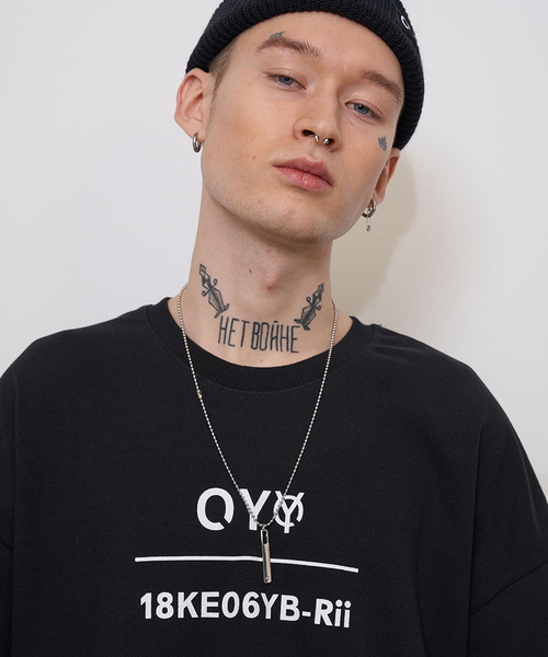 OY（オーワイ）の「ベーシックロゴ半袖Tシャツ/カットソー（Tシャツ/カットソー・メンズ・ホワイト/ブラック・FREE）」の10枚目の写真