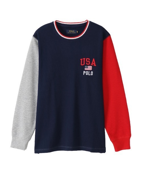 POLO RALPH LAUREN SLEEPWEAR�i�|�������t���[�����X���[�v�E�F�A�j�́u�yPOLO RALPH LAUREN�zUSA ���� ���b�t�� �N���[�l�b�N�i���̑��g�b�v�X�j�v�b�l�C�r�[