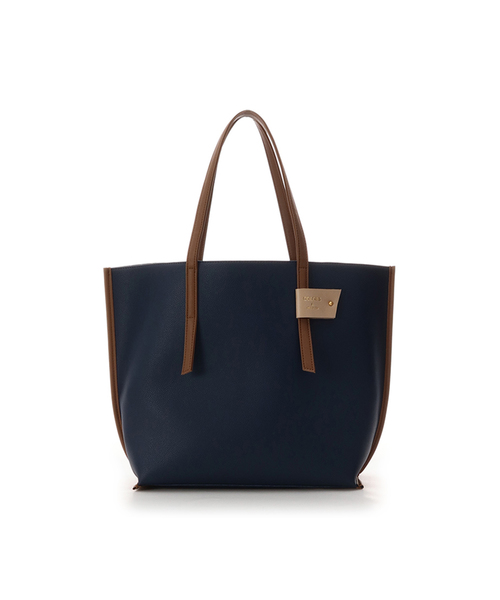 COLORS & chouette（カラーズアンドシュエット）の「配色トートバッグ（トートバッグ・レディース・ライトブルー/ブラック/グレー/ピンク/レッド/ベージュ/キャメル/カーキ/ネイビー・FREE）」の7枚目の写真