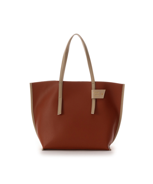 COLORS & chouette（カラーズアンドシュエット）の「配色トートバッグ（トートバッグ・レディース・ライトブルー/ブラック/グレー/ピンク/レッド/ベージュ/キャメル/カーキ/ネイビー・FREE）」の8枚目の写真