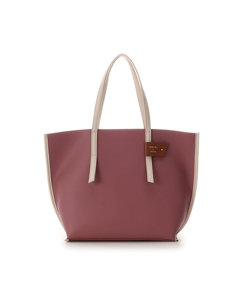 COLORS & chouette（カラーズアンドシュエット）の「配色トートバッグ（トートバッグ・レディース・ライトブルー/ブラック/グレー/ピンク/レッド/ベージュ/キャメル/カーキ/ネイビー・FREE）」の9枚目の写真