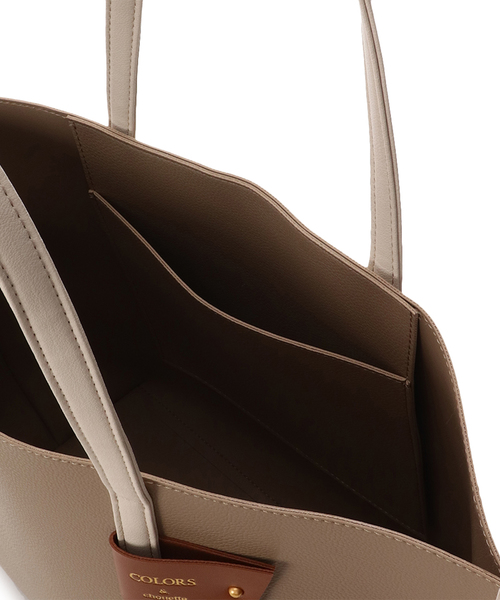 COLORS & chouette（カラーズアンドシュエット）の「配色トートバッグ（トートバッグ・レディース・ライトブルー/ブラック/グレー/ピンク/レッド/ベージュ/キャメル/カーキ/ネイビー・FREE）」の18枚目の写真