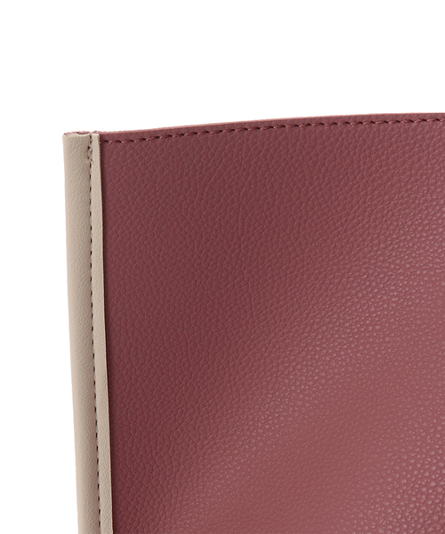 COLORS & chouette（カラーズアンドシュエット）の「配色トートバッグ（トートバッグ・レディース・ライトブルー/ブラック/グレー/ピンク/レッド/ベージュ/キャメル/カーキ/ネイビー・FREE）」の13枚目の写真