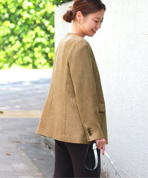 JOURNAL STANDARD relume｜リネンミックスノーカラージャケット