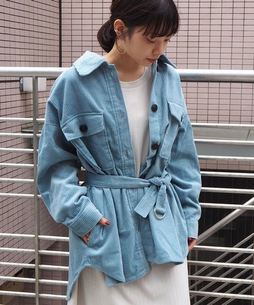 tiptop(ティップトップ)の「CPOビッグシャツジャケット(その他アウター・レディース・ブラウン/ブルー/アイボリー/A/B/グレイッシュベージュ・FREE)」の16枚目の写真